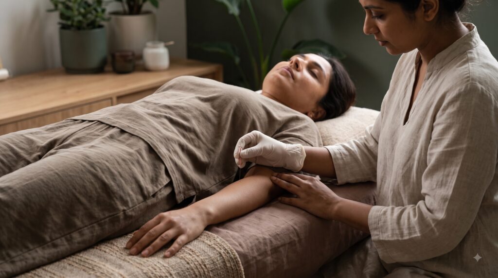 Acupuncture treatment as part of Integrated Wellness at PRANA