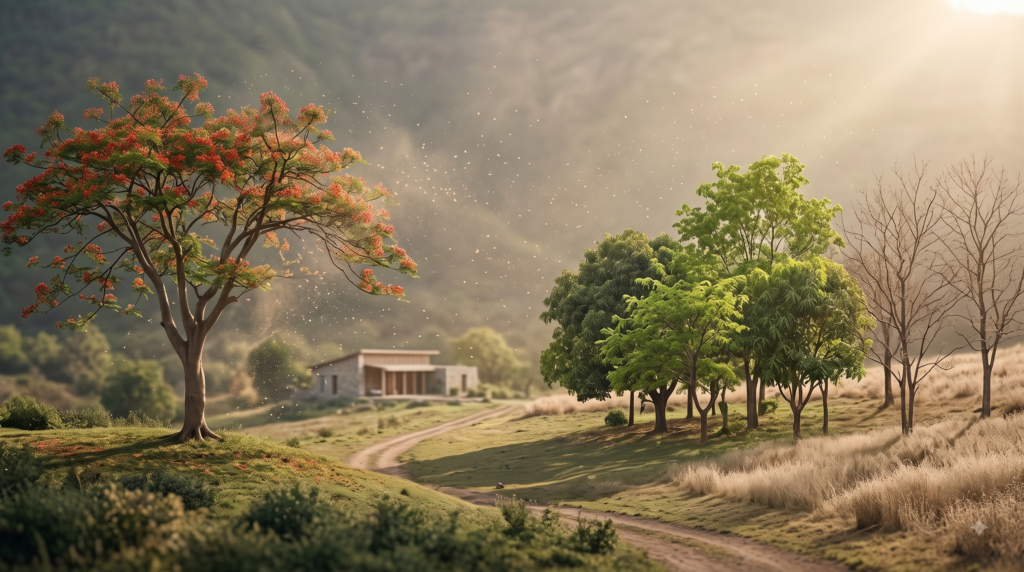 Seasonal environmental changes associated with allergy symptoms