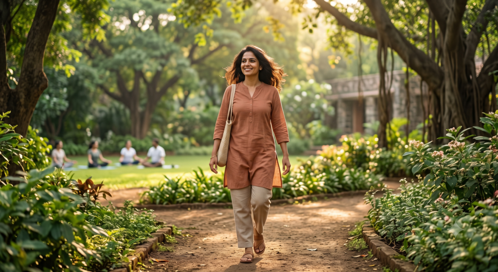 Healthy lifestyle representing overall skin and hair wellness