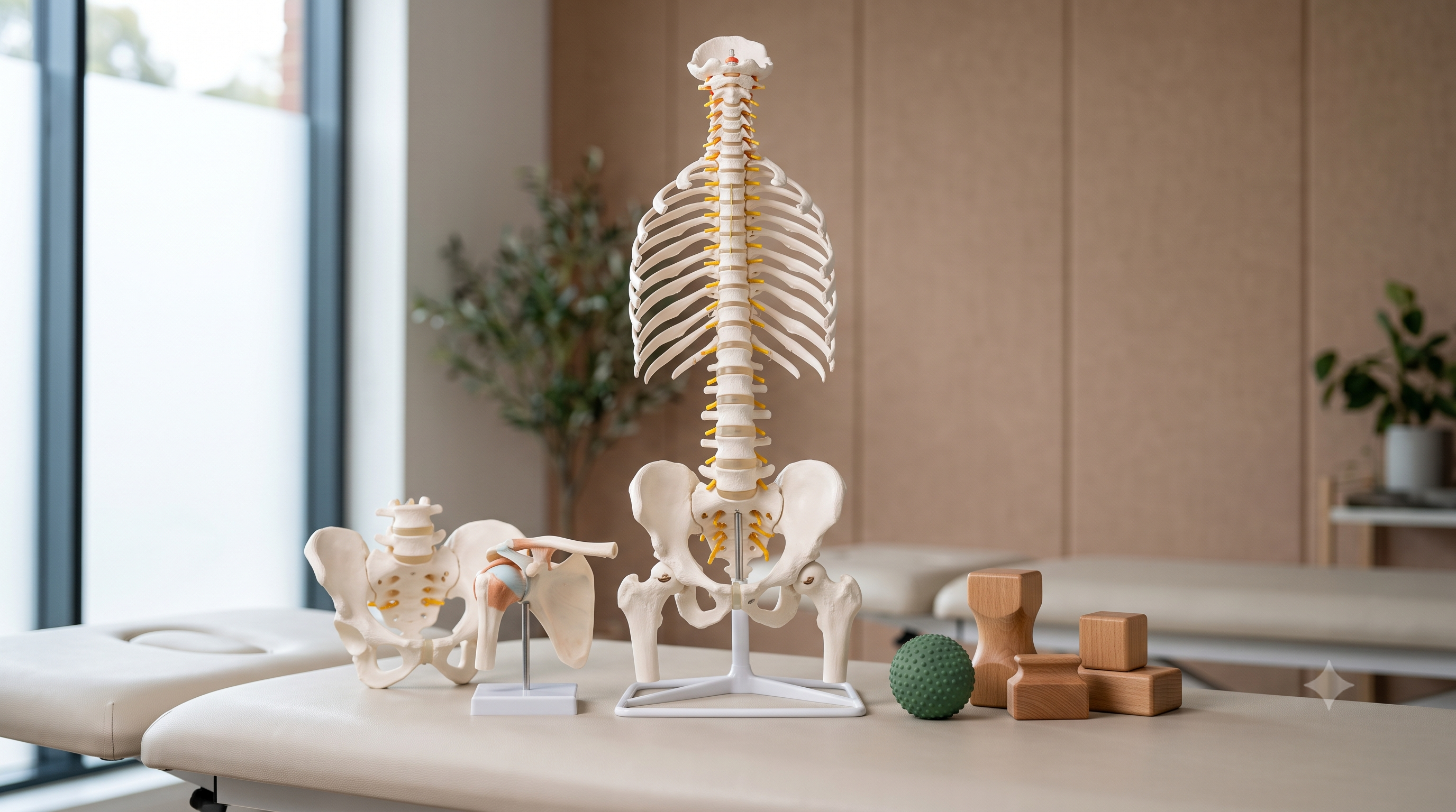 Spine and musculoskeletal models representing osteopathy and manual therapy